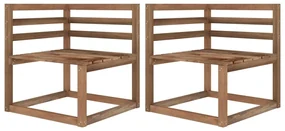 vidaXL Tuinbank 3-zits pallet met beige kussens grenenhout