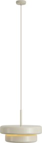 Retro hanglamp beige met metalen kap - Ophelia