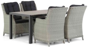 Tuinset 4 personen 155 cm Wicker Grijs Garden Collections Buckingham/Young
