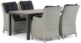 Tuinset 4 personen 155 cm Wicker Grijs Garden Collections Buckingham/Young