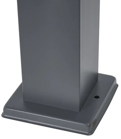 Buitenlamp donkergrijs met opaal glas 45cm IP44 met stopcontact en bewegingssensor - Malios