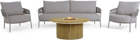 Stoel en Bank Loungeset 5 personen Rope Taupe  4 Seasons Outdoor Calma/Fire