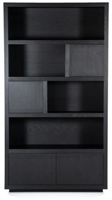 Eleonora Helsinki Hoge Kast Zwart Eiken 120 Cm - 120x42x220cm.