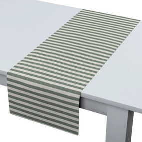 Dekoria Rechthoekige tafelloper, groen-witte strepen (1,5cm), 40 x 130 cm