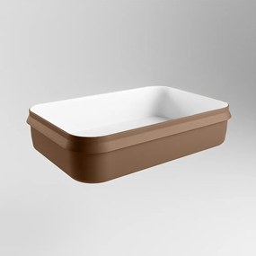 Mondiaz Arvo Solid Surface waskom 55x38cm rust / talc