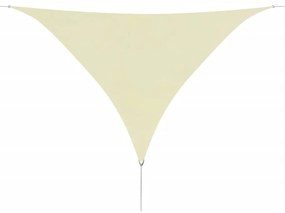 vidaXL Zonnescherm driehoekig 5x5x5 m oxford stof crèmekleurig