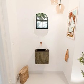 Mondiaz Joya 40cm toiletmeubel dusk met wastafel faye links zonder kraangat urban