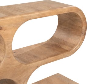 Open Kast Van Mango Hout Laag - 140x31x81cm.