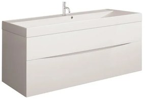 Crosswater Glide II Wastafelonderkast - 100x45x52cm - 2 lades - greeploos - Wit glans GL1000D2WG