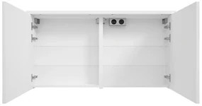Fontana Grado spiegelkast met verlichting 117cm 2 deuren wit mat