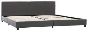 vidaXL Bedframe kunstleer grijs 180x200 cm