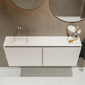 Mondiaz Ture 120cm toiletmeubel linen met wastafel talc links geen kraangat