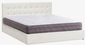 Bed Met Opklapbare Gestoffeerde Opbergruimte Abiel Gebroken Wit Chenille & 180 X 200 Cm & 180 X 200 Cm - Ivanor - Sklum