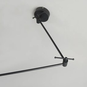 Eettafel / Eetkamer Hanglamp zwart met kap 35 cm blauw verstelbaar - Blitz Modern E27 rond Binnenverlichting Lamp