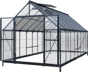 Polycarbonaat tuinkas Aurora 2,4 x 3,6 m CoverTech zwart