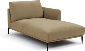 Longchair, in stonewashed fluweel, Oscar, ontwerp Emmanuel Gallina