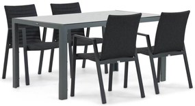 Tuinset 4 personen 150 cm Aluminium/textileen Grijs Osmen Joliet/Venustas