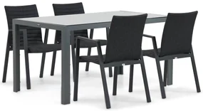 Tuinset 4 personen 150 cm Aluminium/textileen Grijs Osmen Joliet/Venustas