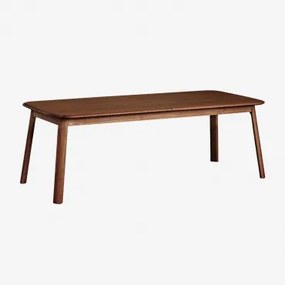 Uitschuifbare Houten Eettafel (220-320x95 Cm) Treveris Marrón Nogal Oscuro - Sklum