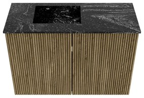 Mondiaz Joya DLux 60cm toiletmeubel dusk met wastafel faye links zonder kraangat lava