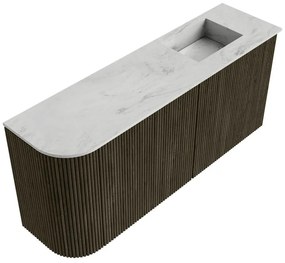 Mondiaz Joya DLux 90cm toiletmeubel ronding links shadow met wastafel faye rechts 1 kraangat opalo