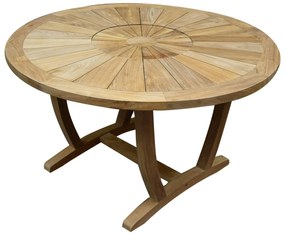 Lima dining tuintafel 130 cm rond teakhout