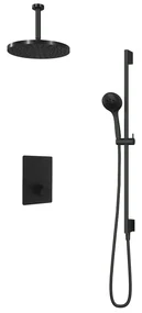 Hotbath Cobber IBS23GN inbouwdouche met 3s handdouche, 15cm plafondbuis, 30cm hoofddouche en glijstang geborsteld nikkel