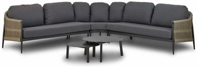 Hoek loungeset 5 personen Aluminium/Rope Taupe Coco Romeo/Rimini