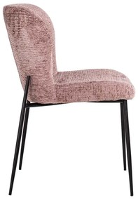 Richmond Interiors Darby Eetkamerstoel Zachte Stof Roze Pale Fusion