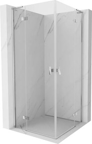 Mexen Mist-H L Duo douchecabine draaideur 85 x 85 cm, transparant, chroom - 8A5L-085L-085P-01-00