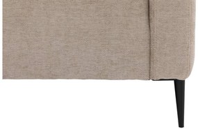 Goossens Zitmeubel Key West bruin, stof, 2-zits, modern design met ligelement links