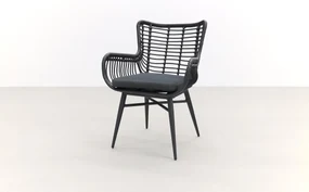 Jasmine Black/Silva 240x115 cm. ovale tuinset - 7-delig