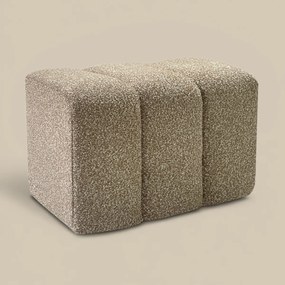 Halbankje Zachte Stof Taupe 72 Cm