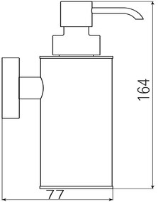 Haceka Kosmos zeepdispenser zwart mat