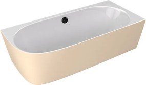 Polysan Sussi halfvrijstaand bad rechts mineraalmarmer 160x70cm beige mat