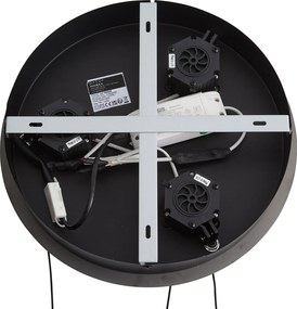 Design hanglamp gunmetal met groen glas incl. LED 3-staps dimbaar 3-lichts easylift - Fiera
