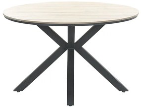 Garden Impressions Ross tuinset 5-delig koper - Tulli tuintafel Ø122x75 cm light teak look