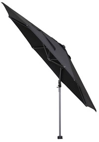 Garden Impressions Hawaii zweefparasol Ø350 cm - frame carbon black - doek zwart