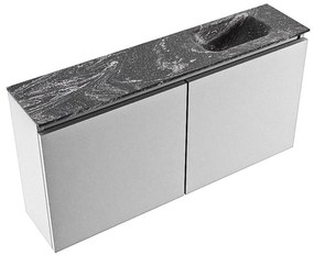 Mondiaz Ture DLux toiletmeubel 100cm plata met wastafel lava rechts met kraangat