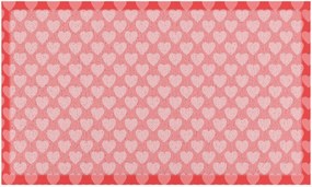 Wasbare deurmat Pink Heart