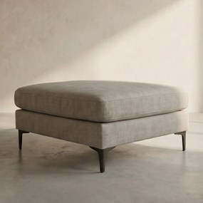 Rechthoekige Hocker Beige Stof