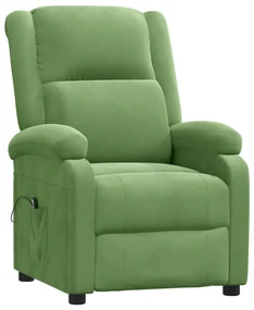 vidaXL Fauteuil verstelbaar elektrisch fluweel lichtgroen