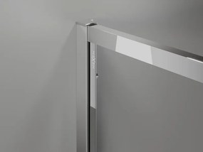 Mexen Exo-S Duo vierkante schuifbare douchecabine 90 x 90 cm, transparant, chroom - 8111-090-090-01-00
