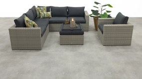 Atlanta wicker loungeset 5-delig – Vintage grey - Garden impressions