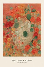 Kunstreproductie Nasturtiums (Vintage Floral Painting) - Odilon Redon