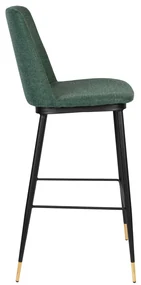 Hoge Barstoel Van Stof Groen