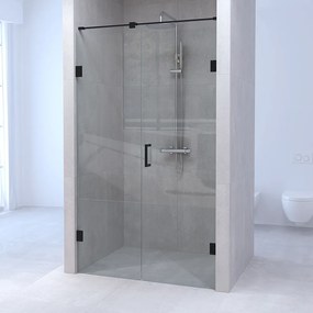 Brauer JC profielloze nisdeur 130cm met 60cm deur zwart mat