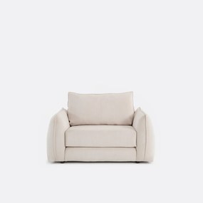 Rechte, uitklapbare fauteuil, 1-zits, van fijn geribd fluweel, TIKI