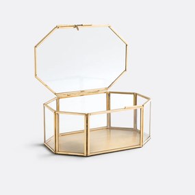 Vitrinekistje van glas en messing, Uyova