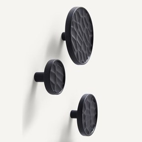 Set van 3 gebeitste eiken jashaken, HANGO